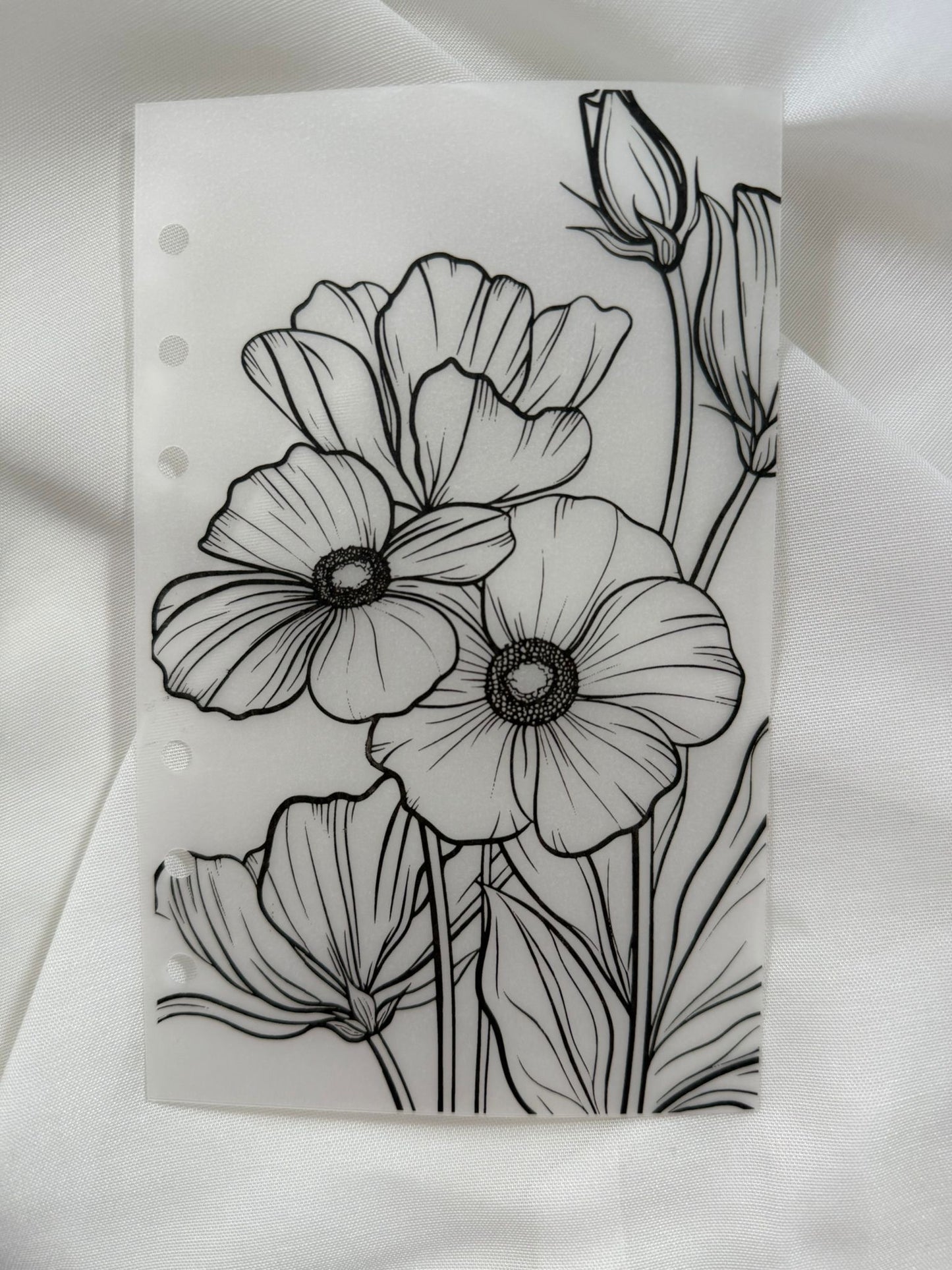 Deckblätter mit verschiedenen Blumen