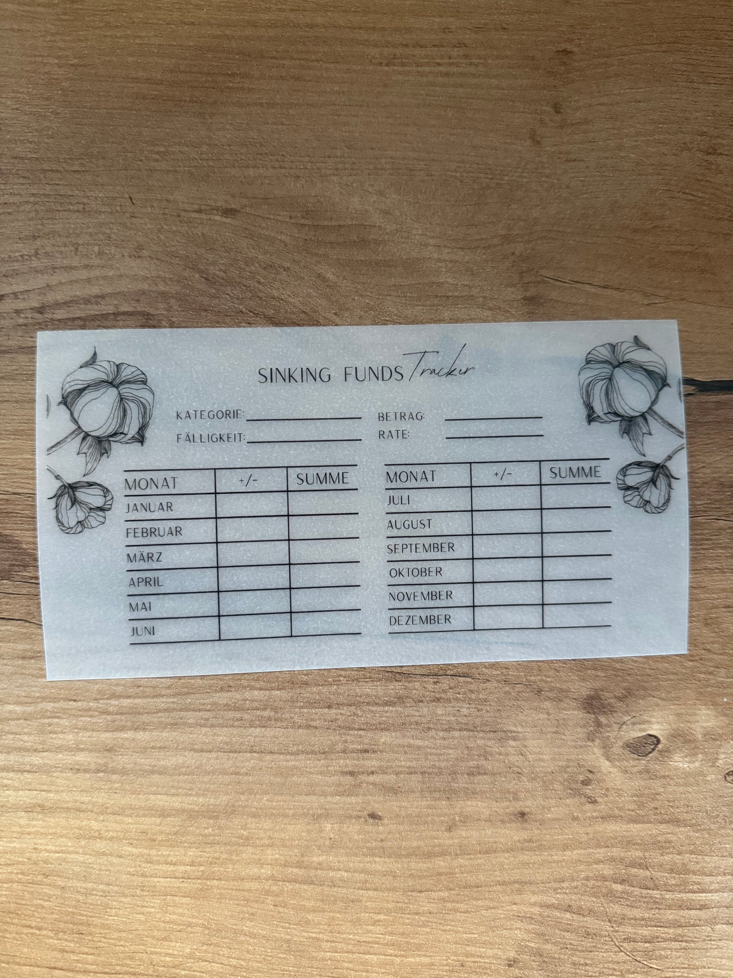 Frosty Sinking Funds Tracker