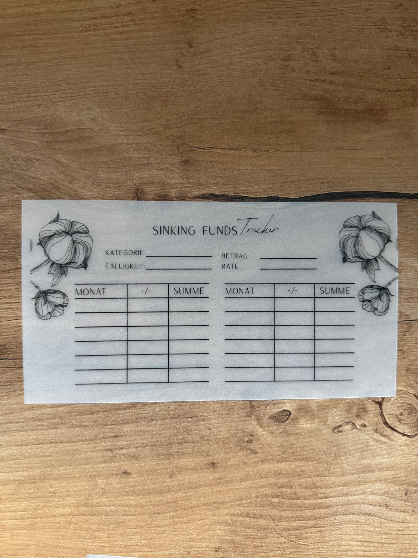 Frosty Sinking Funds Tracker
