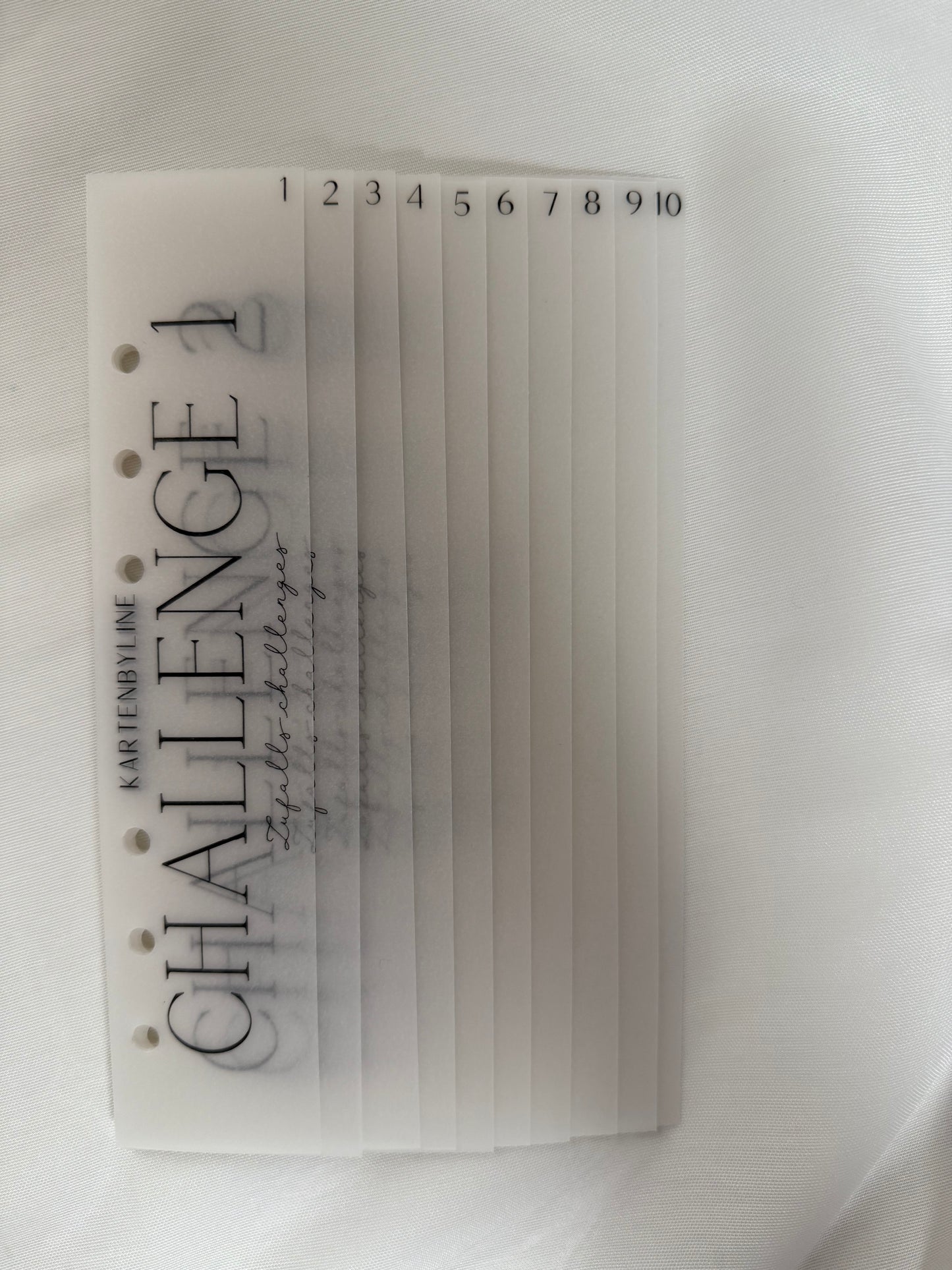 Registerset für den Zufallsbinder