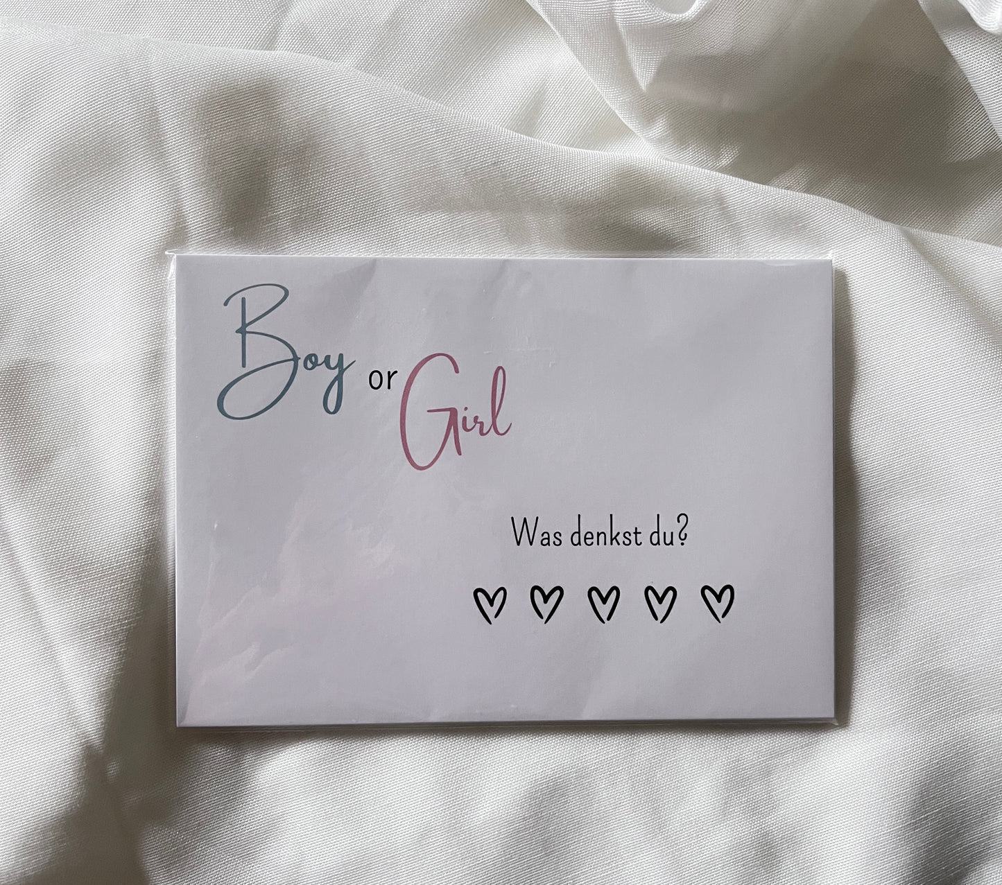 Karten für eure Gender Reveal Party 10er Set "Boy or Girl?"