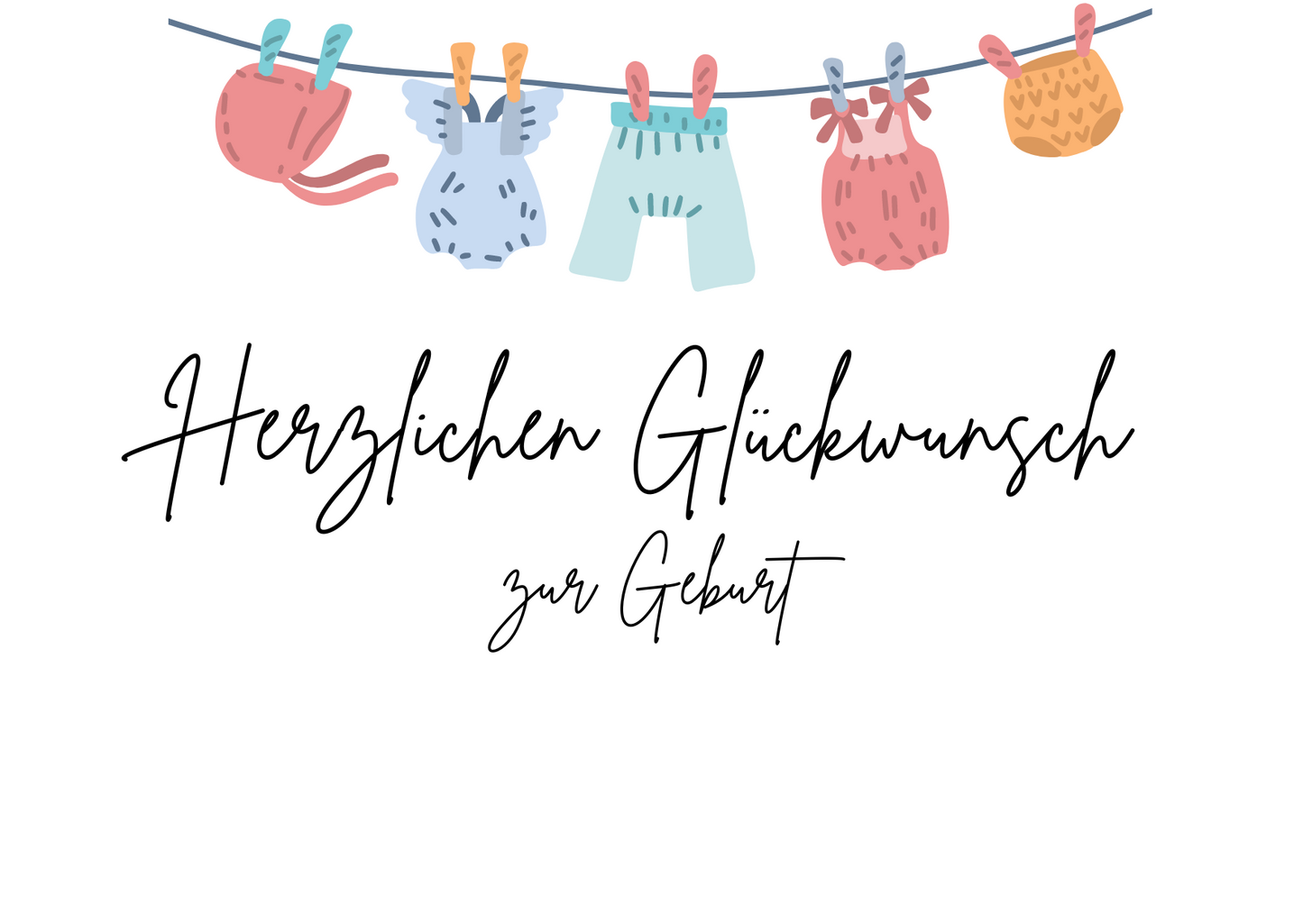 Glückwunschkarte zur Geburt