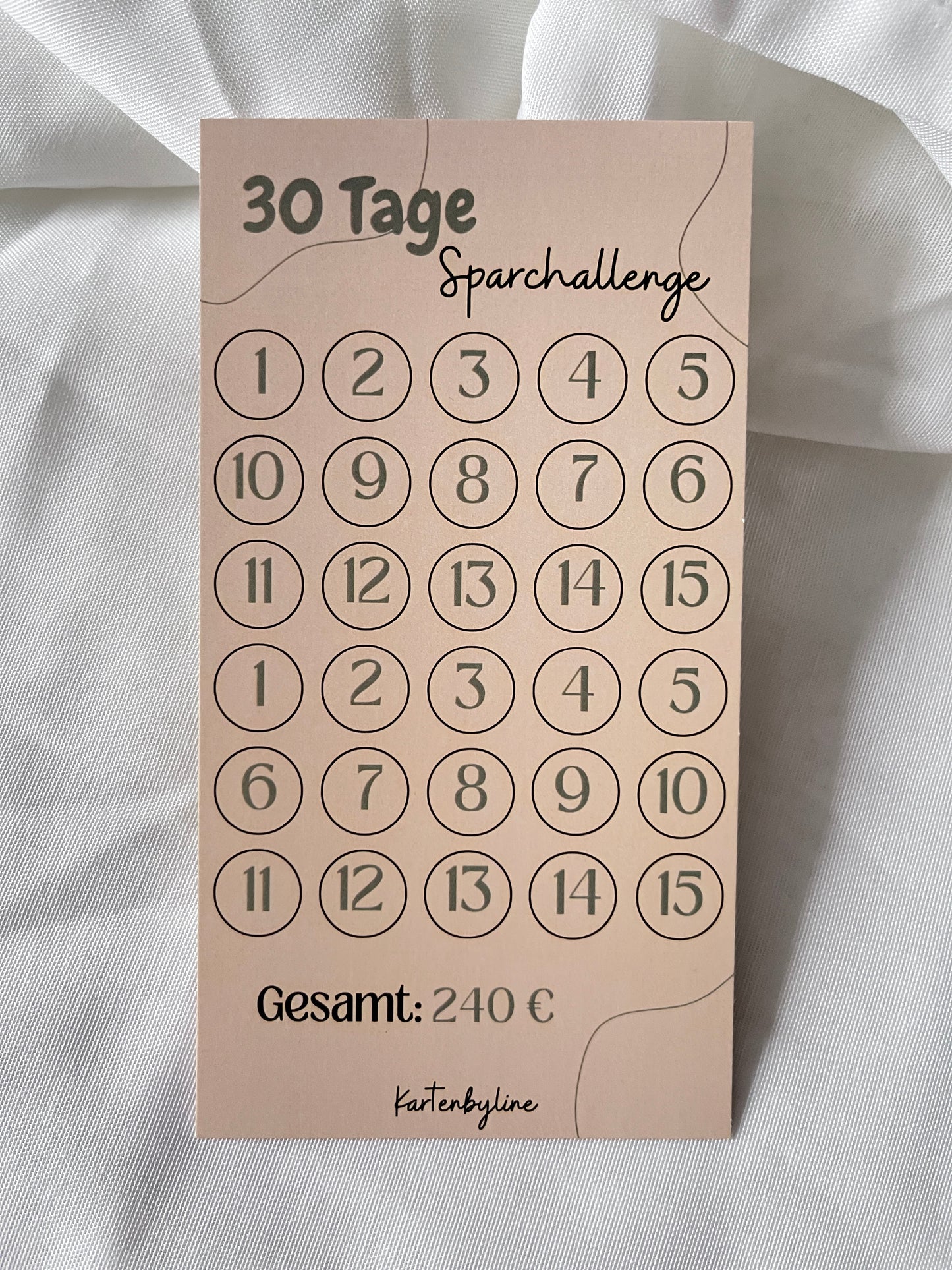 Sparchallenge für 30 Tage