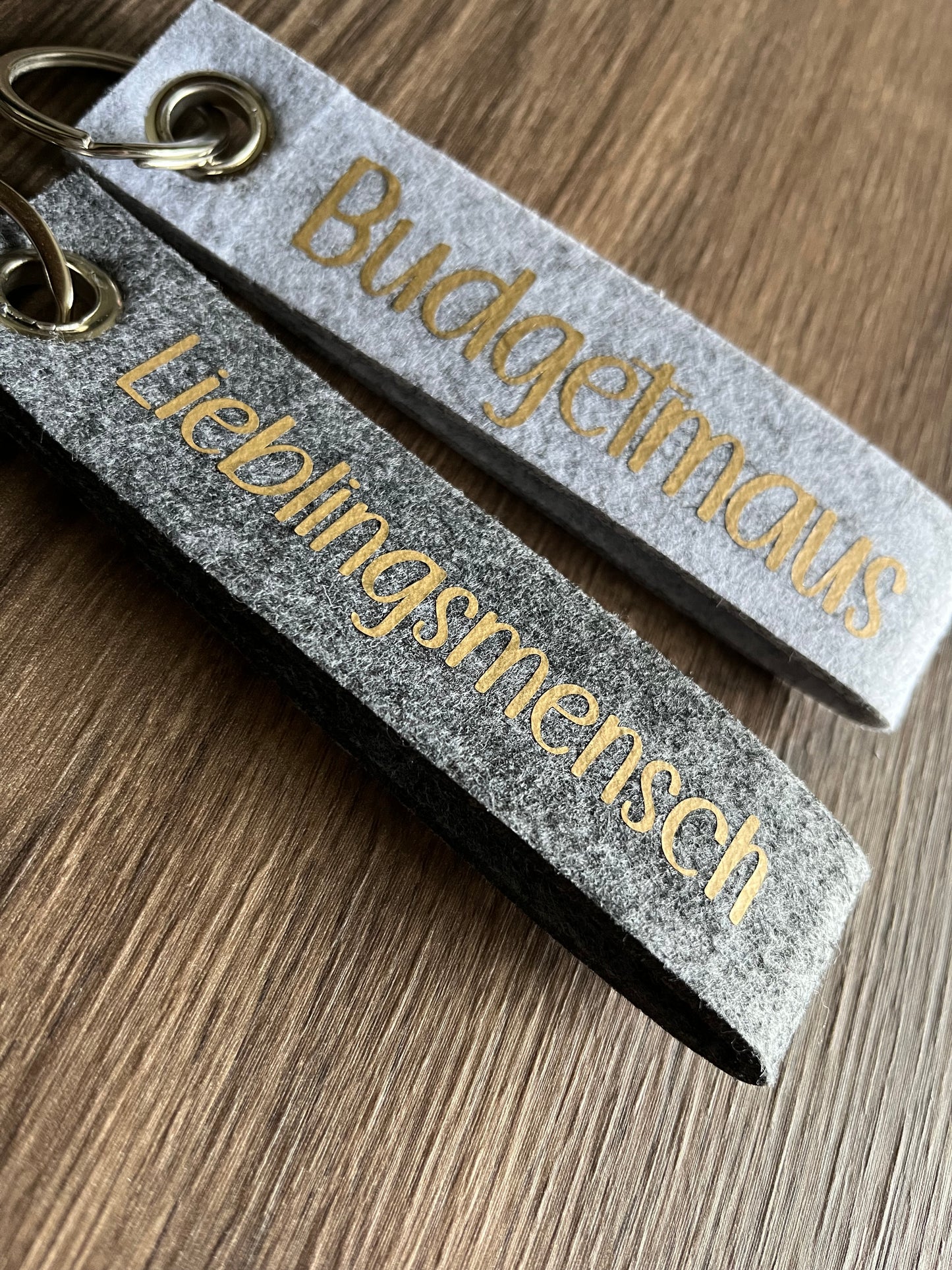 Schlüsselanhänger mit Schrift