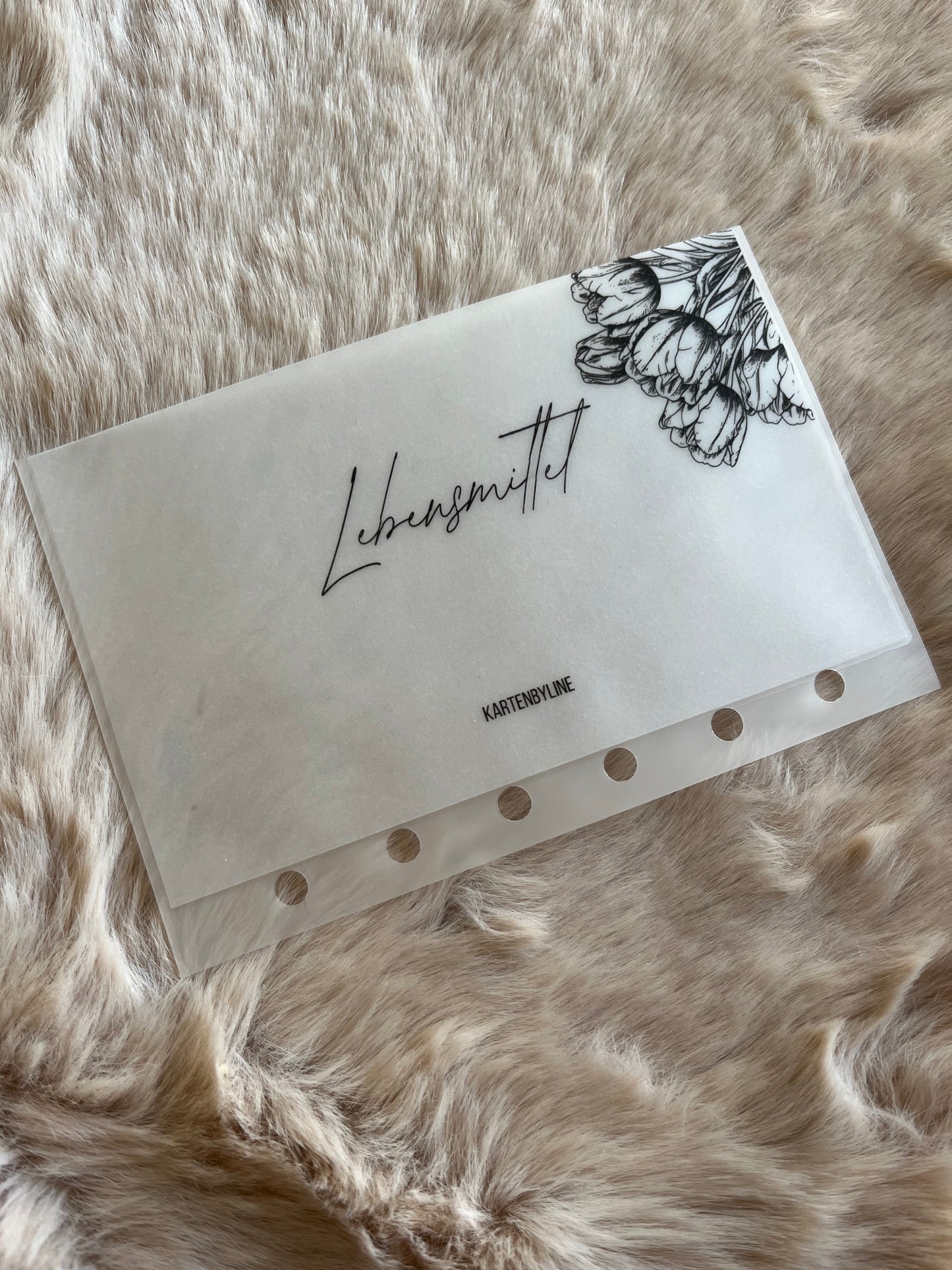 Zipperloser Geldumschlag matt frosty mit Wunschkategorie - Blume B-Ware