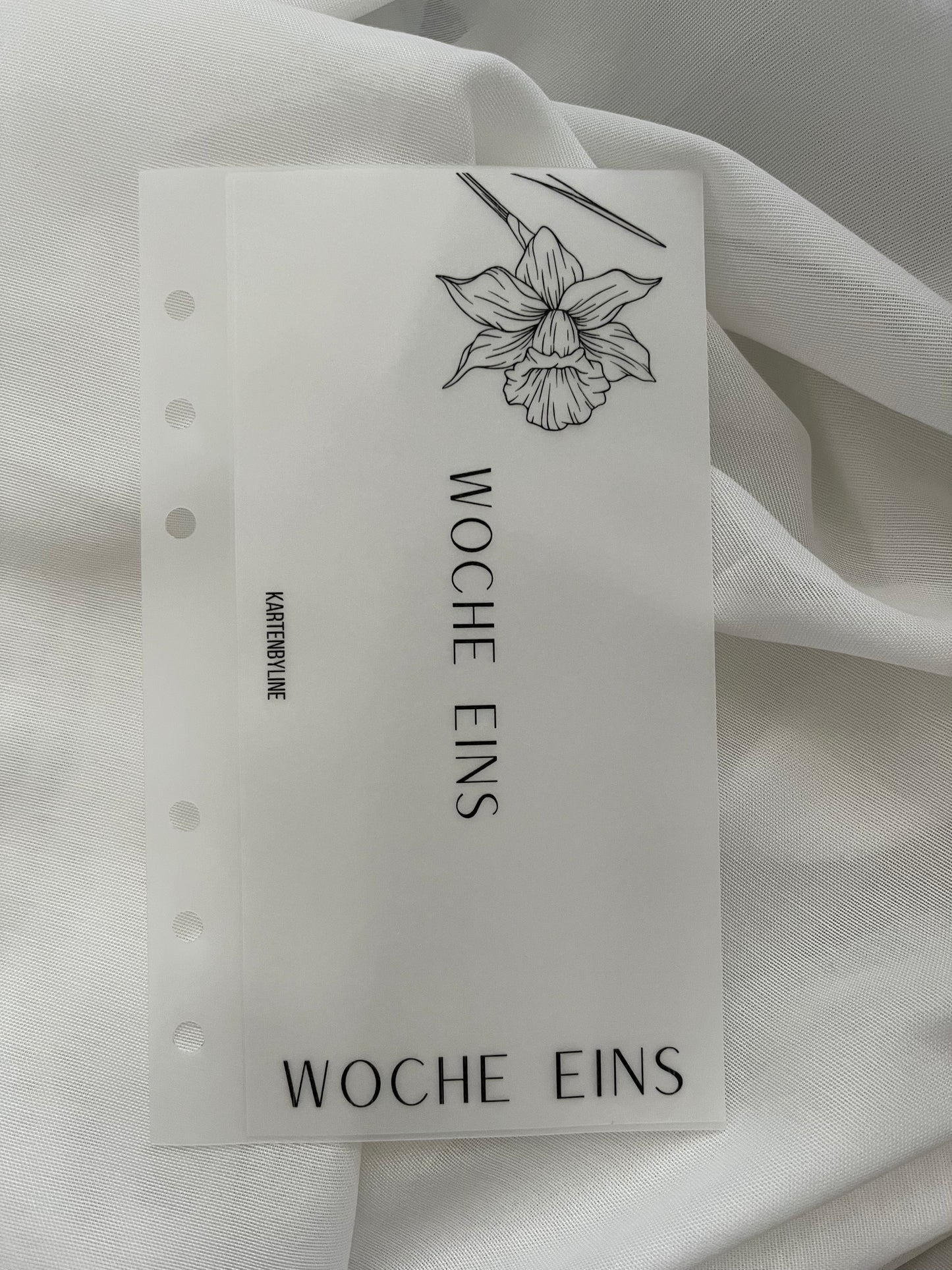 Zipperloser Geldumschlag matt frosty Blume mit Wunschkategorie doppelte Schrift