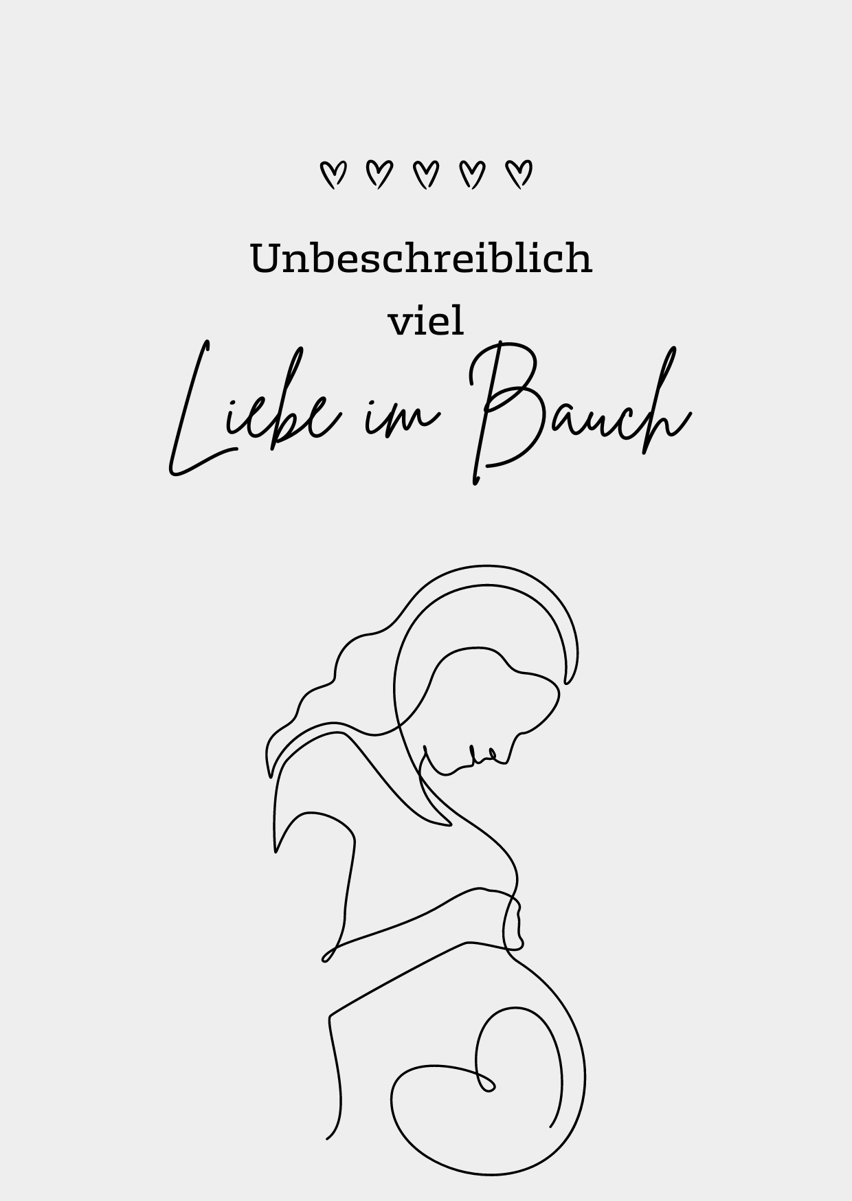 Karte "Liebe im Bauch"