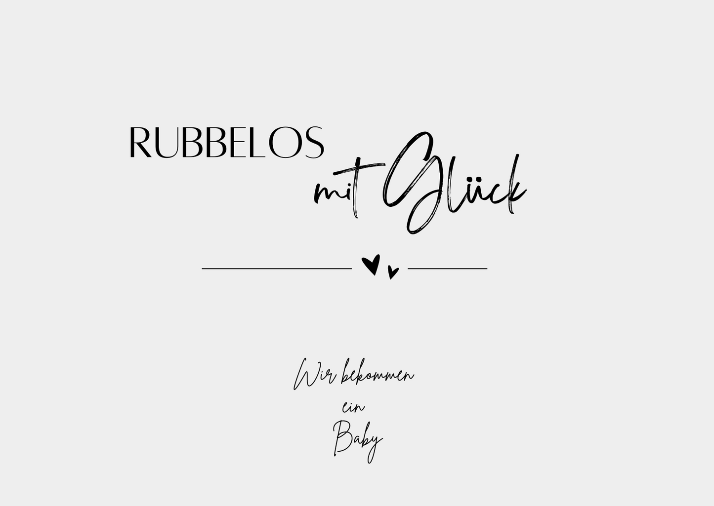 Rubbellos mit Glück zur Schwangerschaftsverkündung /B-Ware