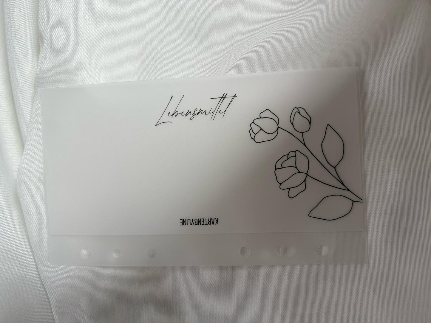 Zipperloser Geldumschlag matt frosty schlicht mit Wunschkategorie - Rosen
