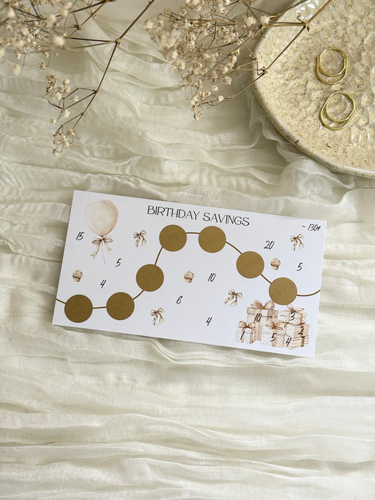 Birthday Savings Rubbelchallenge