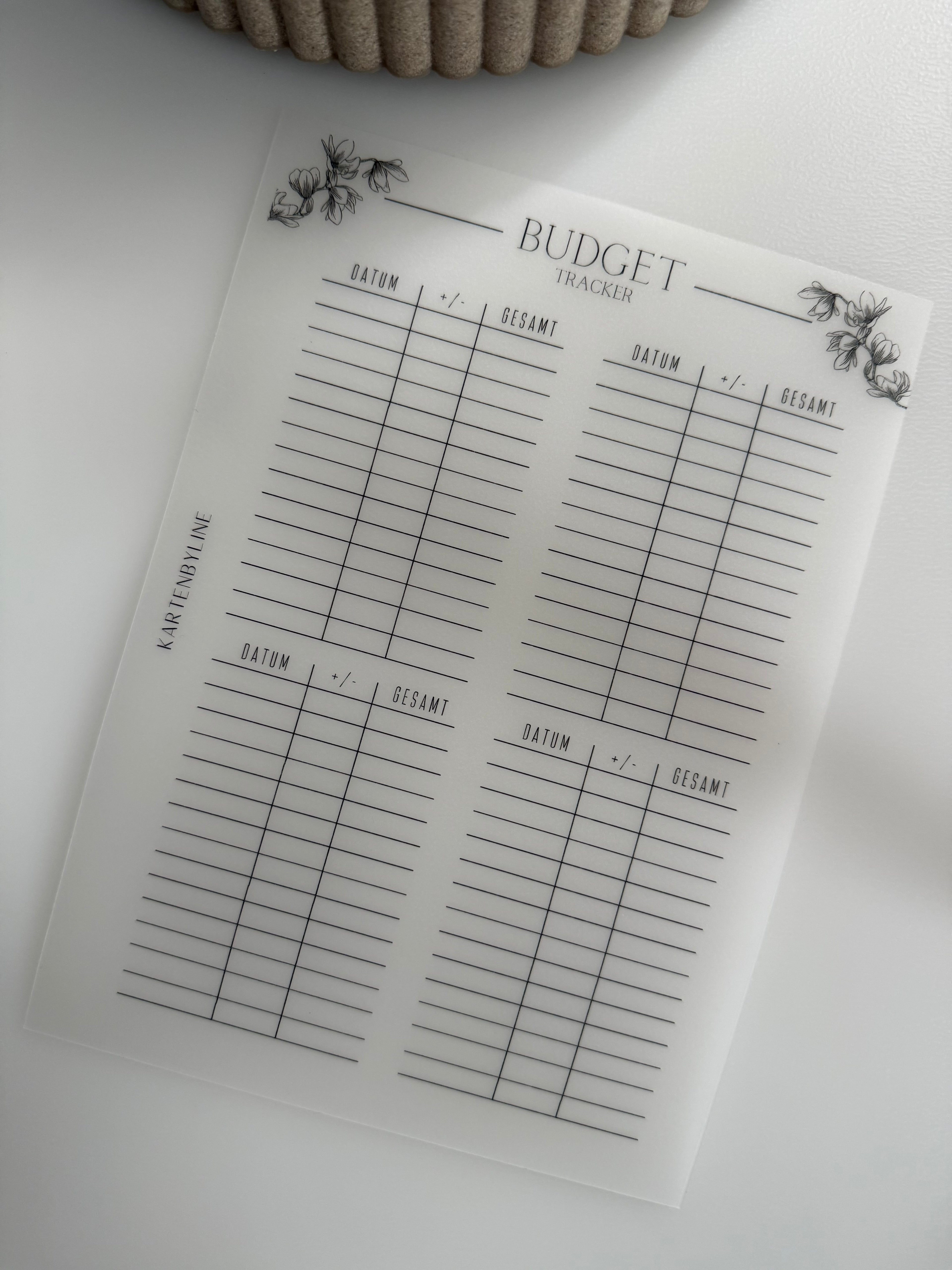 Frosty Budget Tracker