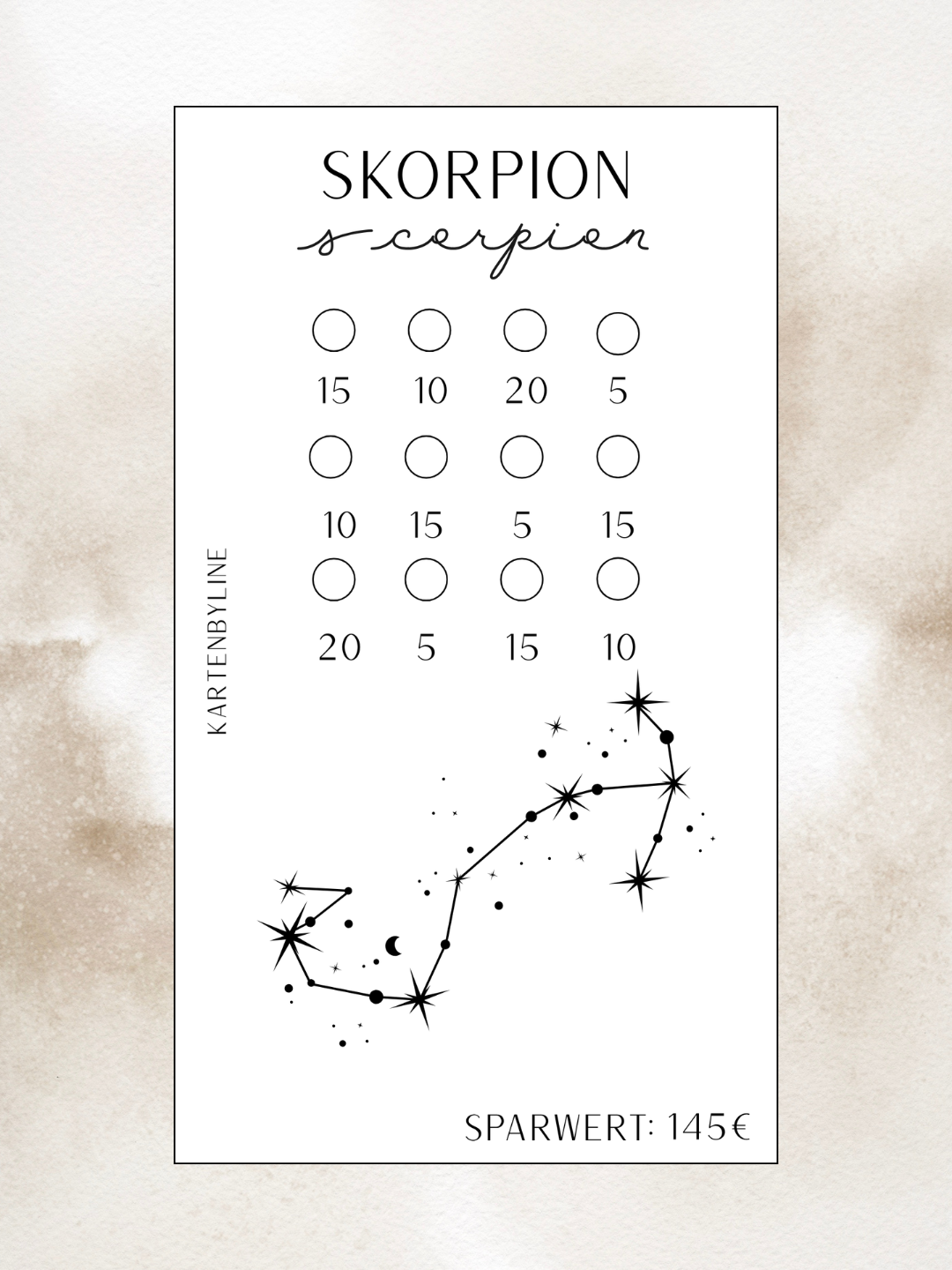Sternzeichen Sparchallenge A6