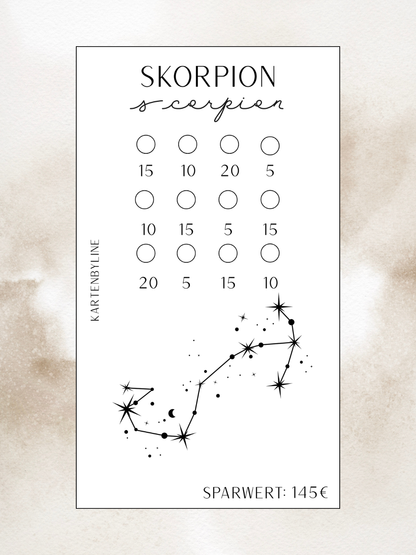Sternzeichen Sparchallenge A6