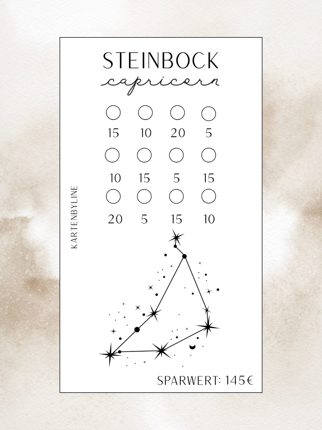 Sternzeichen Sparchallenge A6