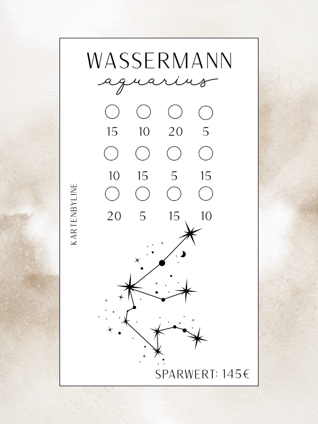 Sternzeichen Sparchallenge A6