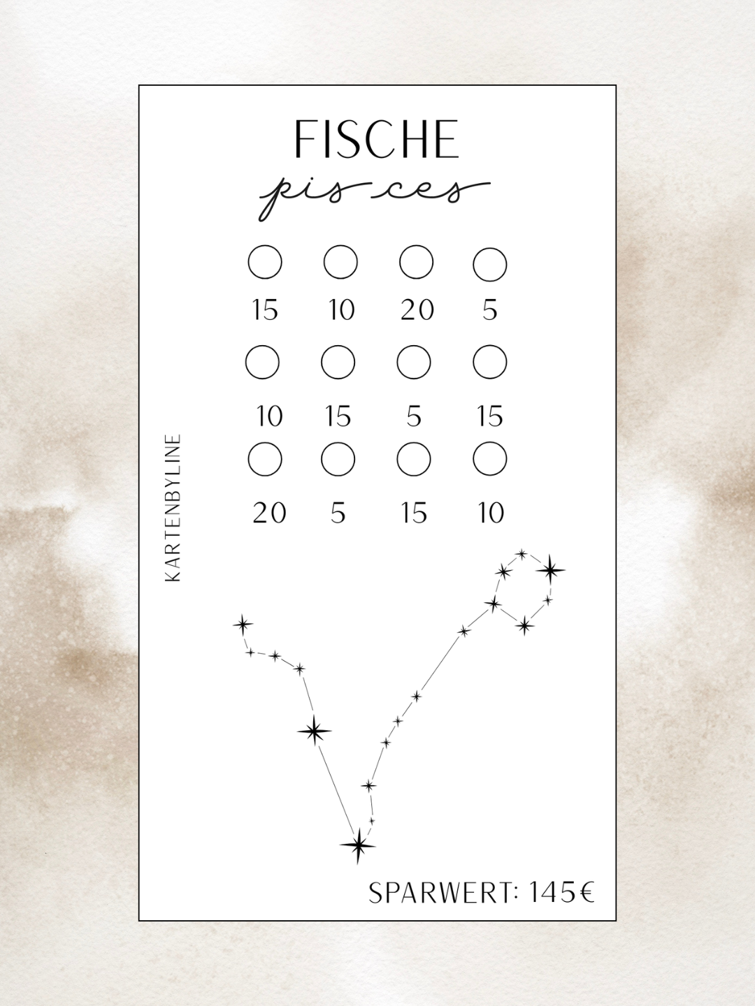 Sternzeichen Sparchallenge A6
