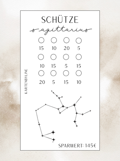 Sternzeichen Sparchallenge A6