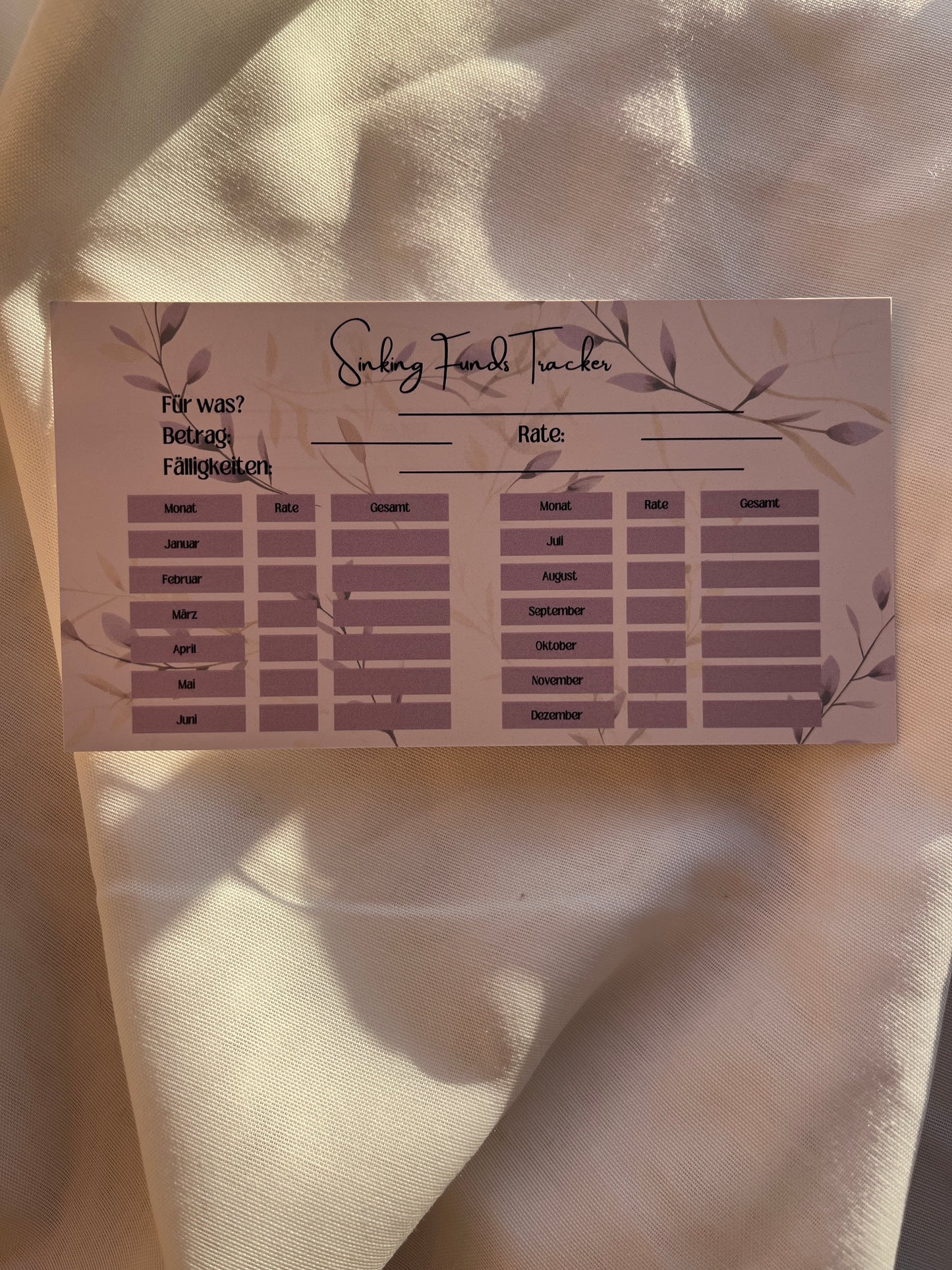 Sinking Funds Tracker