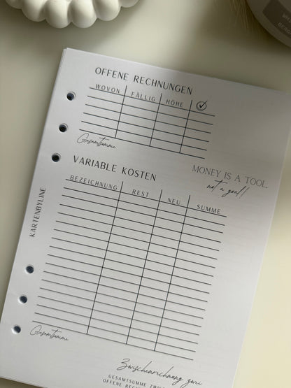 Finanzplaner - Einlagen A5