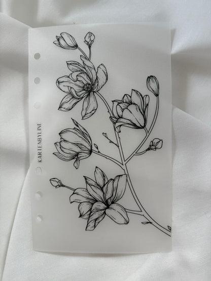 Deckblätter mit verschiedenen Blumen