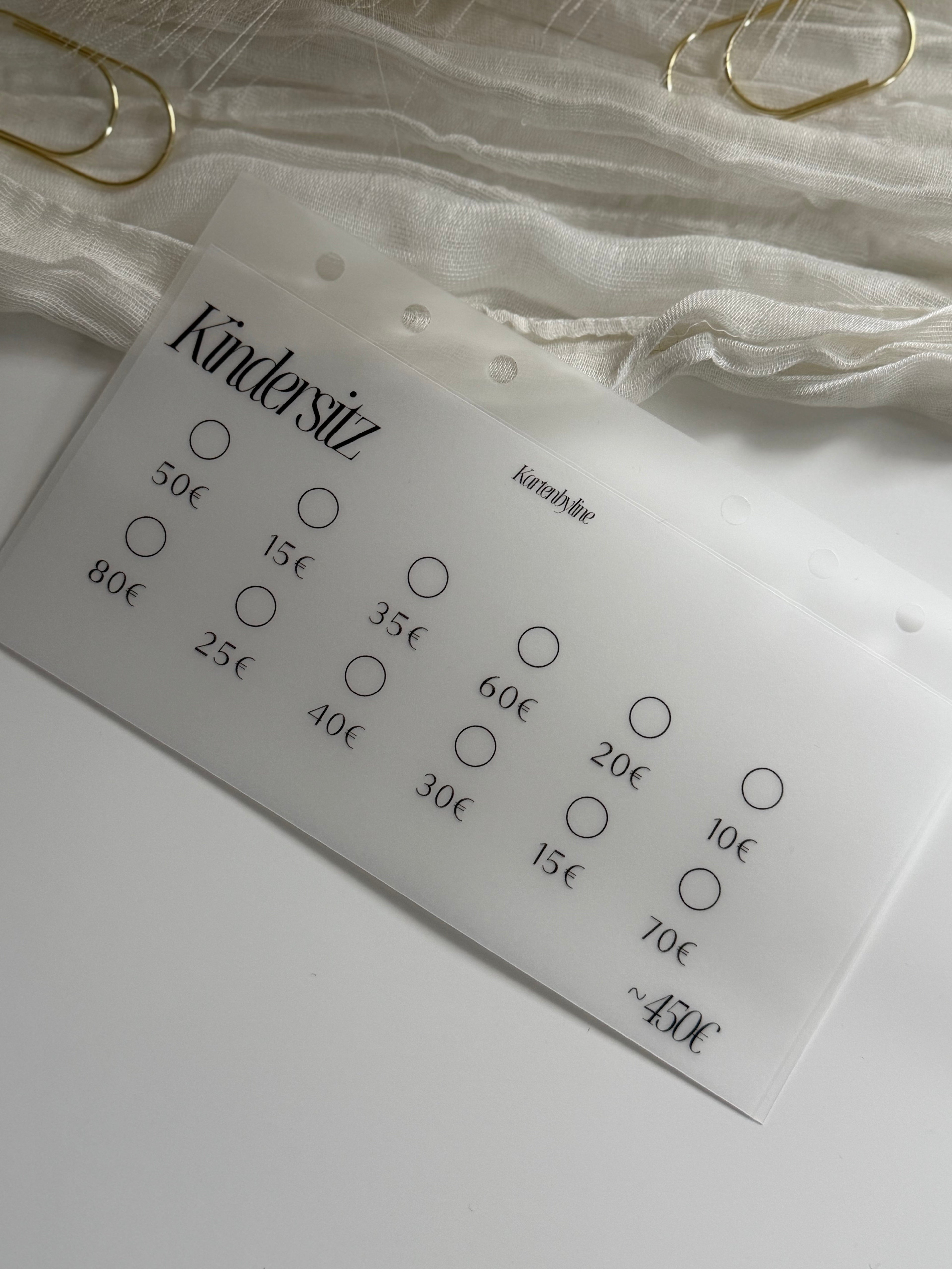 Baby Sparplan- verschiedene Sparkategorien