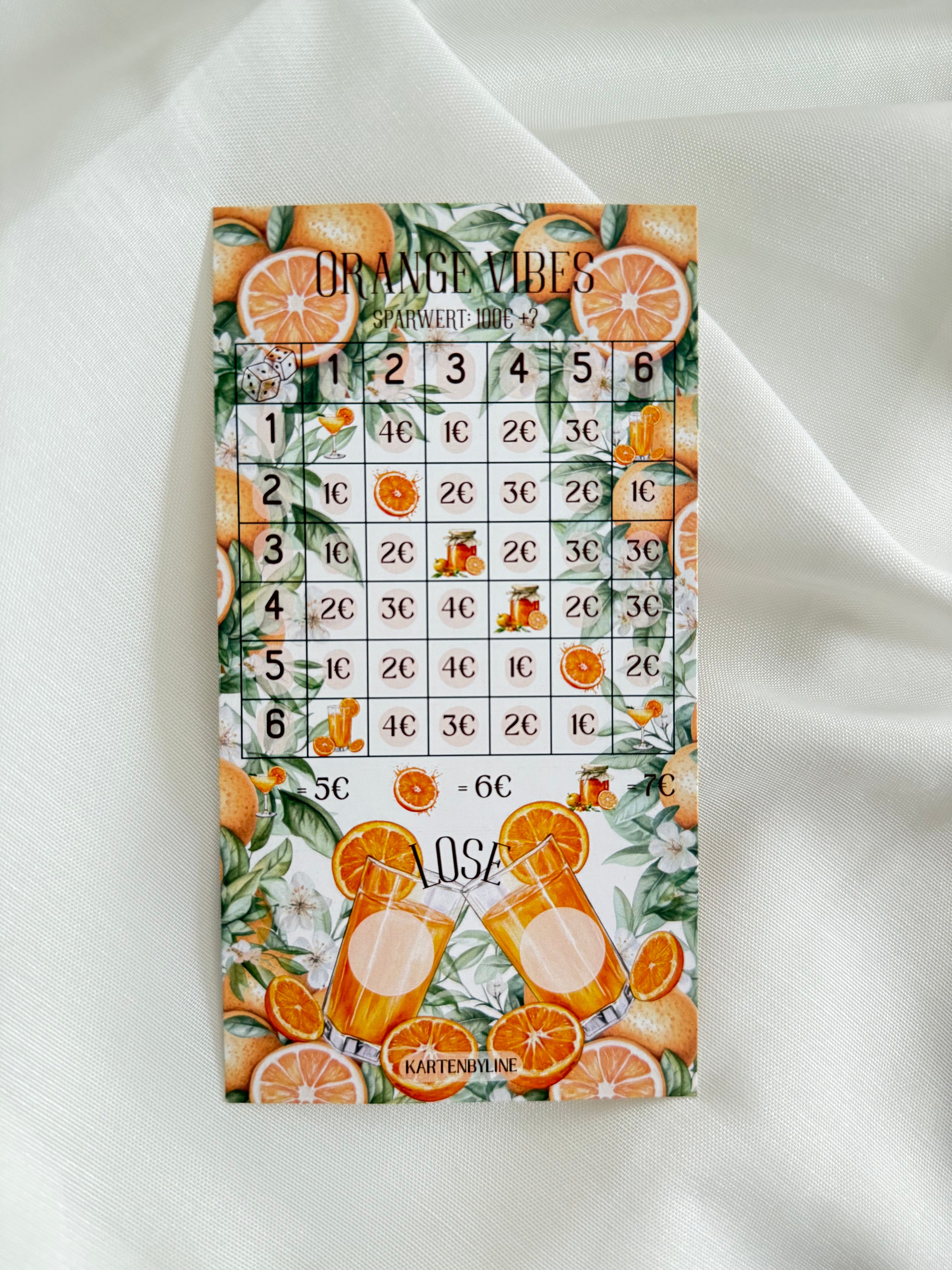 Sparchallenge Bingo  "Orange Vibes