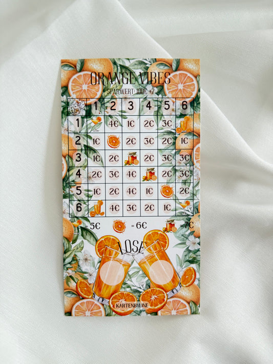 Sparchallenge Bingo  "Orange Vibes