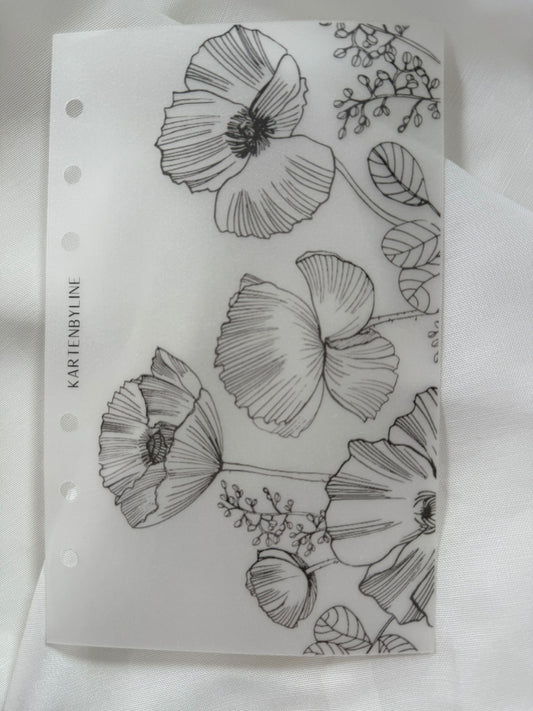 Deckblätter mit verschiedenen Blumen