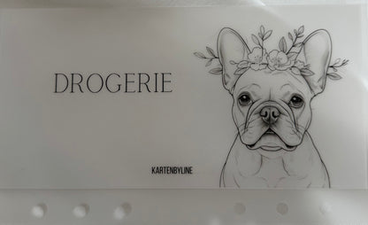 Zipperloser Geldumschlag matt frosty Frenchie mit Wunschkategorie