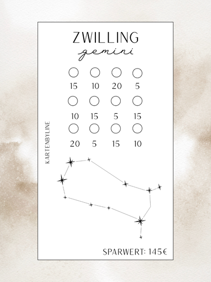 Sternzeichen Sparchallenge A6