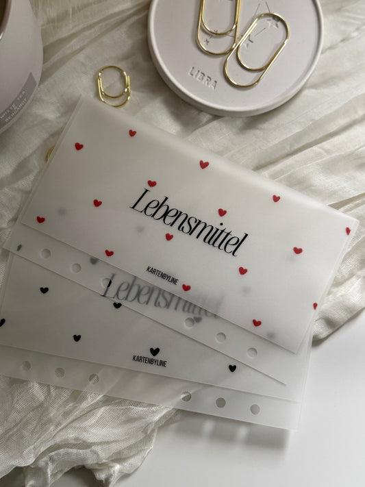 Hearts - Zipperloser Geldumschlag matt frosty