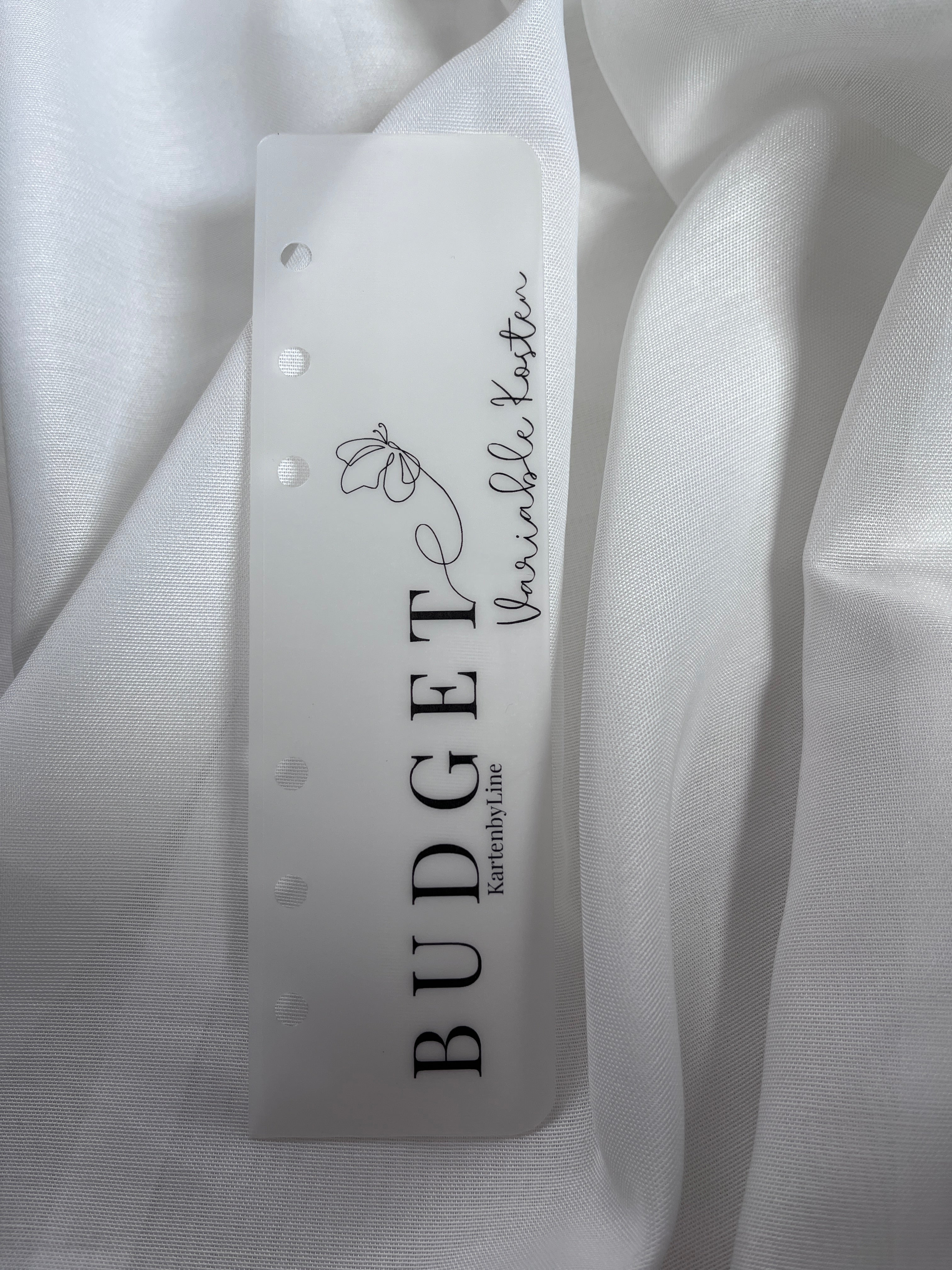 Register A6 - Budget mit Schmetterling zum Personalisieren
