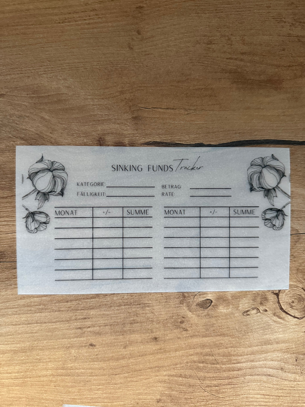 Frosty Sinking Funds Tracker