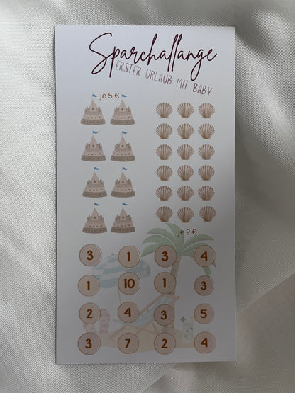Sparchallenge "erster Urlaub mit Baby"