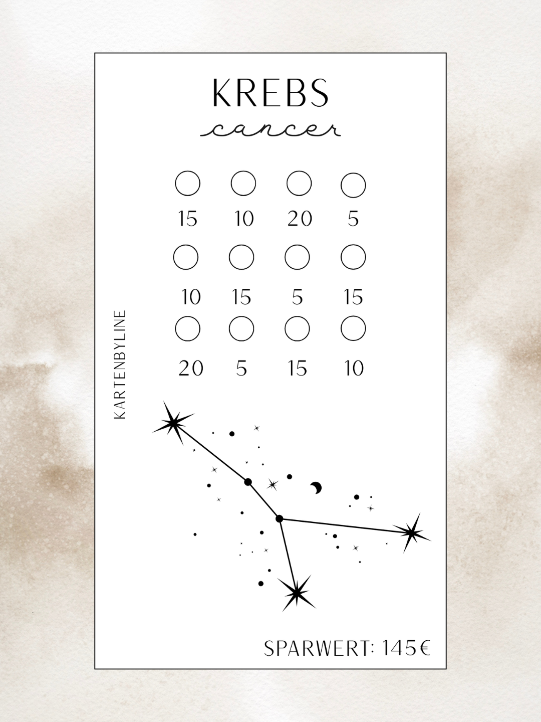 Sternzeichen Sparchallenge A6