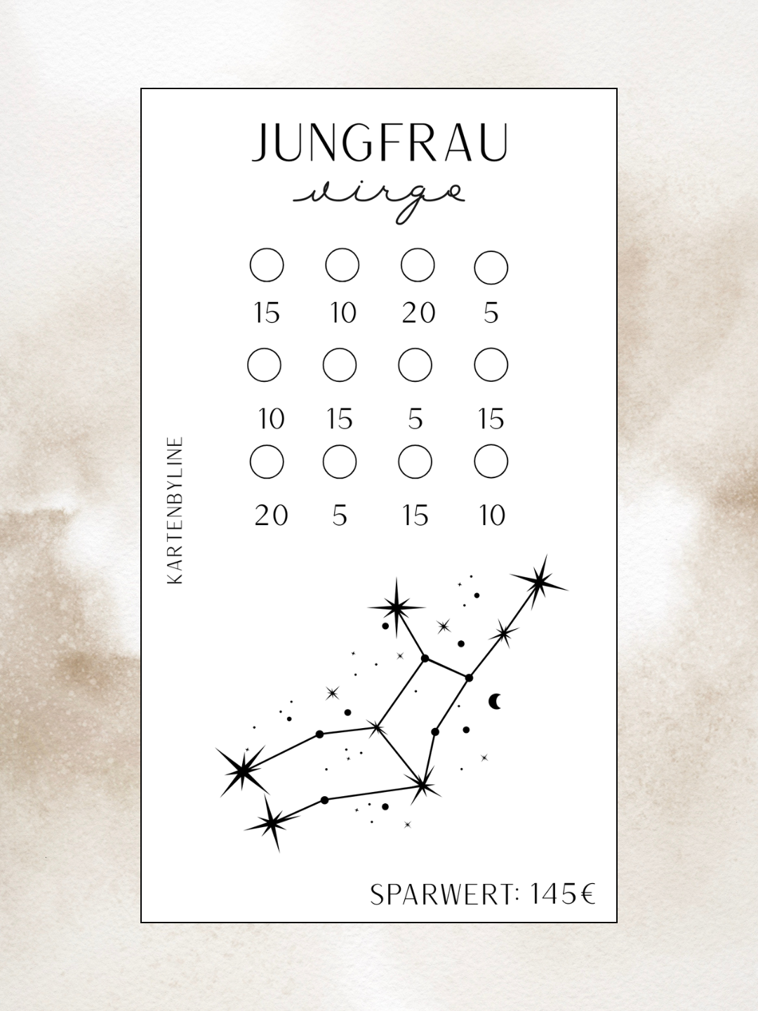 Sternzeichen Sparchallenge A6