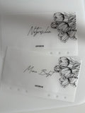 Zipperloser Geldumschlag matt frosty Tulpen- B- Ware