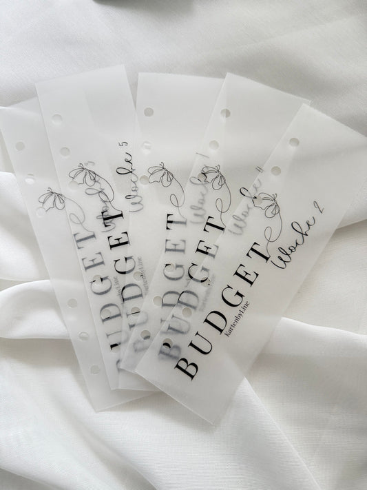 Registerset A6- Budget mit Schmetterling Woche 1-5 / B-Ware
