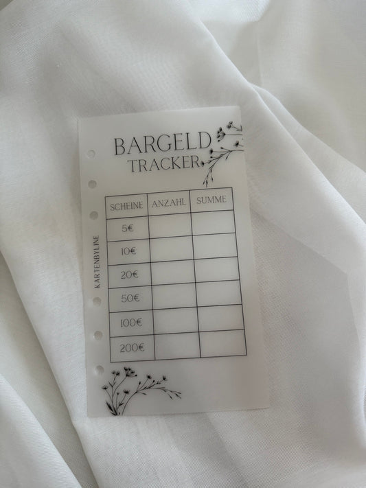 Bargeld Tracker zum Einheften