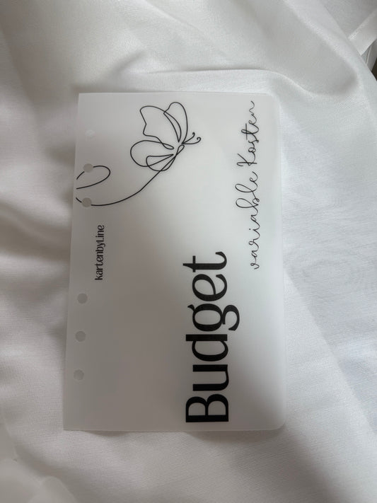 Deckblatt Budget mit Schmetterling -B-Ware A6