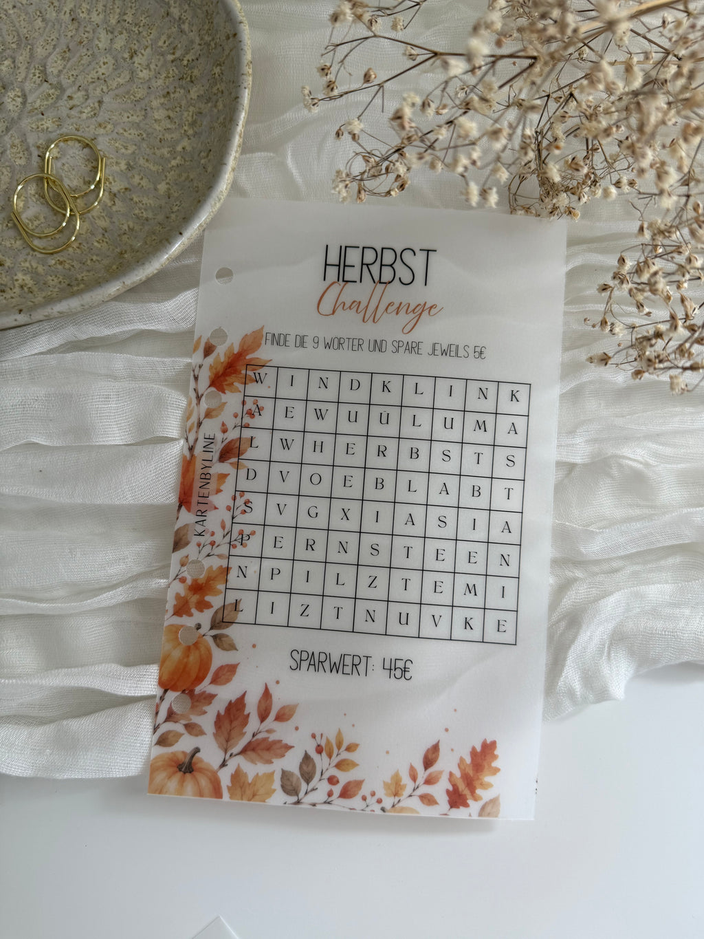 Deckblatt Sparplan I Jahreszeiten A6