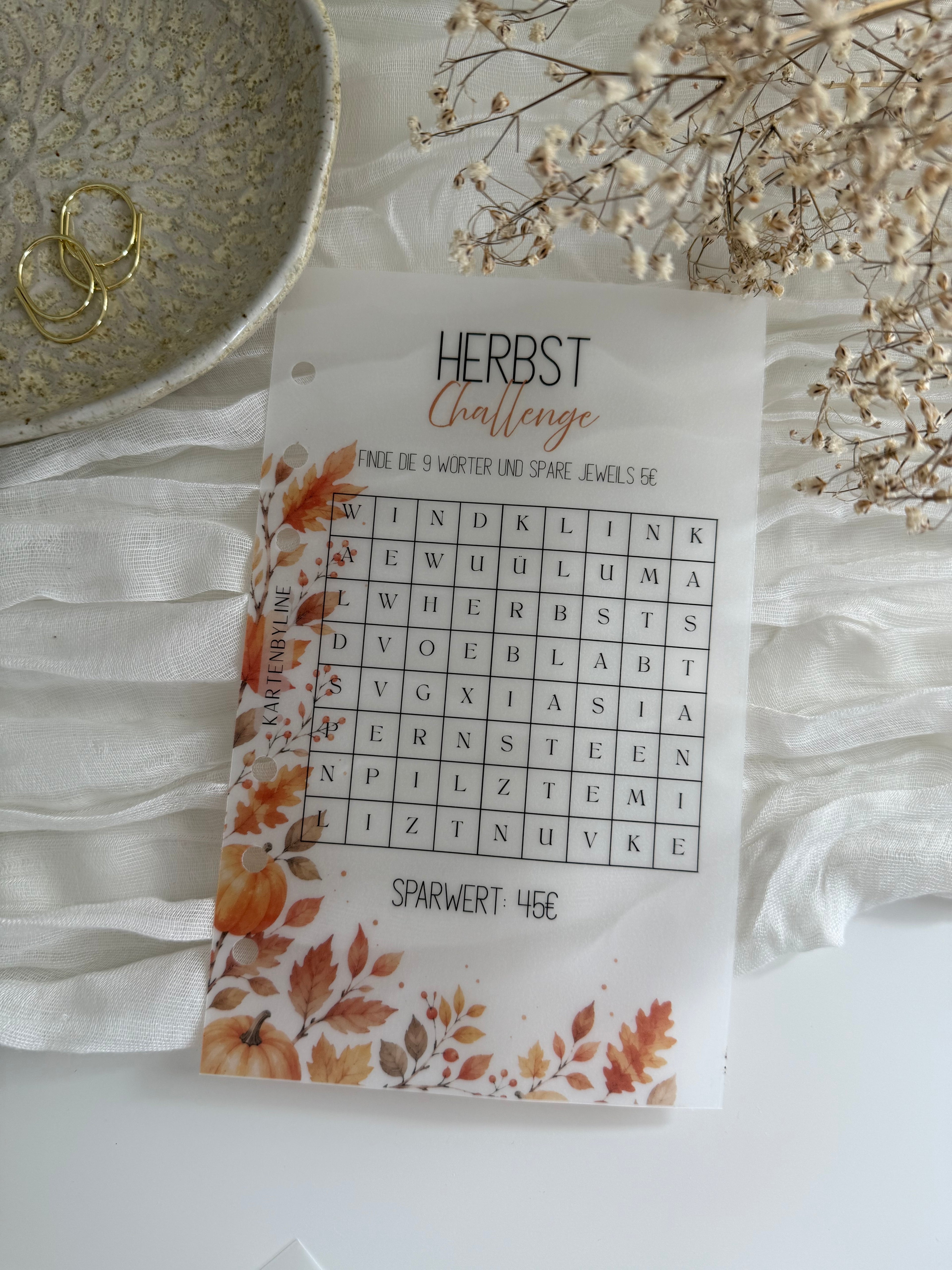 Deckblatt Sparplan I Jahreszeiten A6