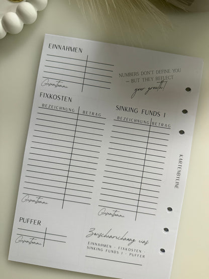Finanzplaner - Einlagen A5