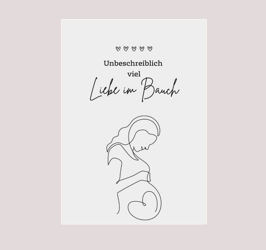 Karte "Liebe im Bauch"