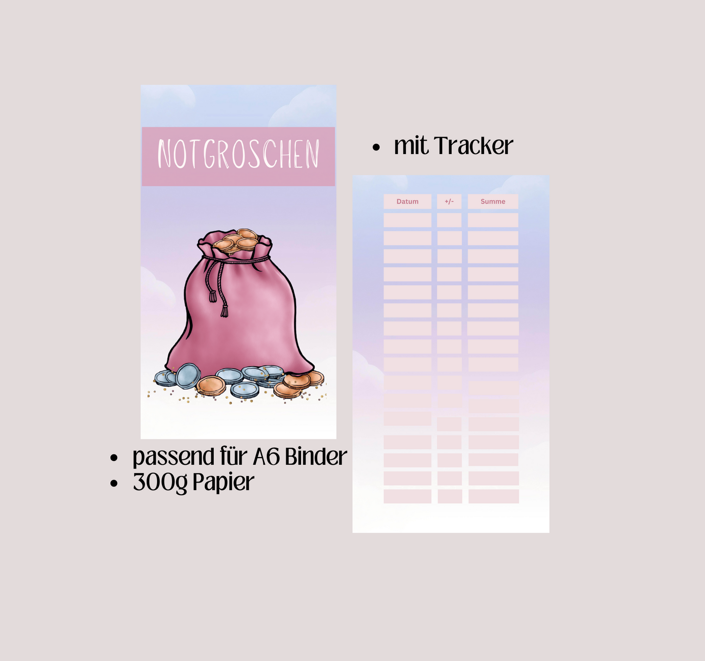 Dashboard "Notgroschen"