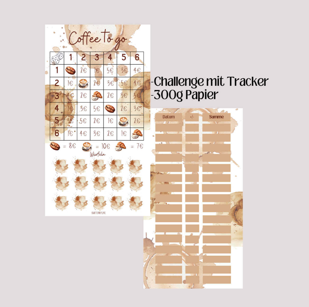Sparchallenge Bingo  "Coffee to go"