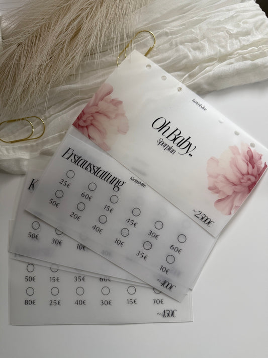 Baby Sparplan- verschiedene Sparkategorien