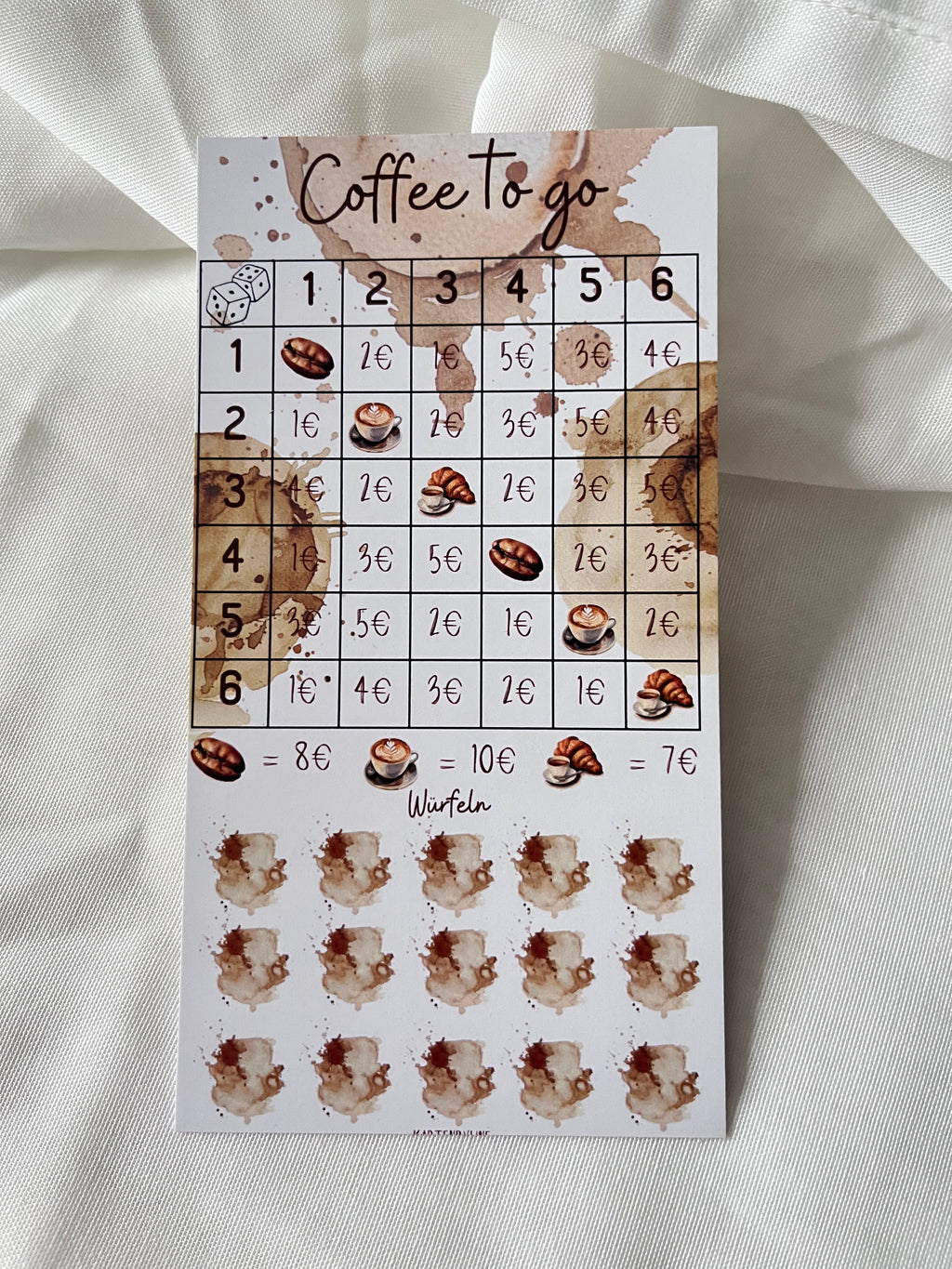 Sparchallenge Bingo  "Coffee to go"