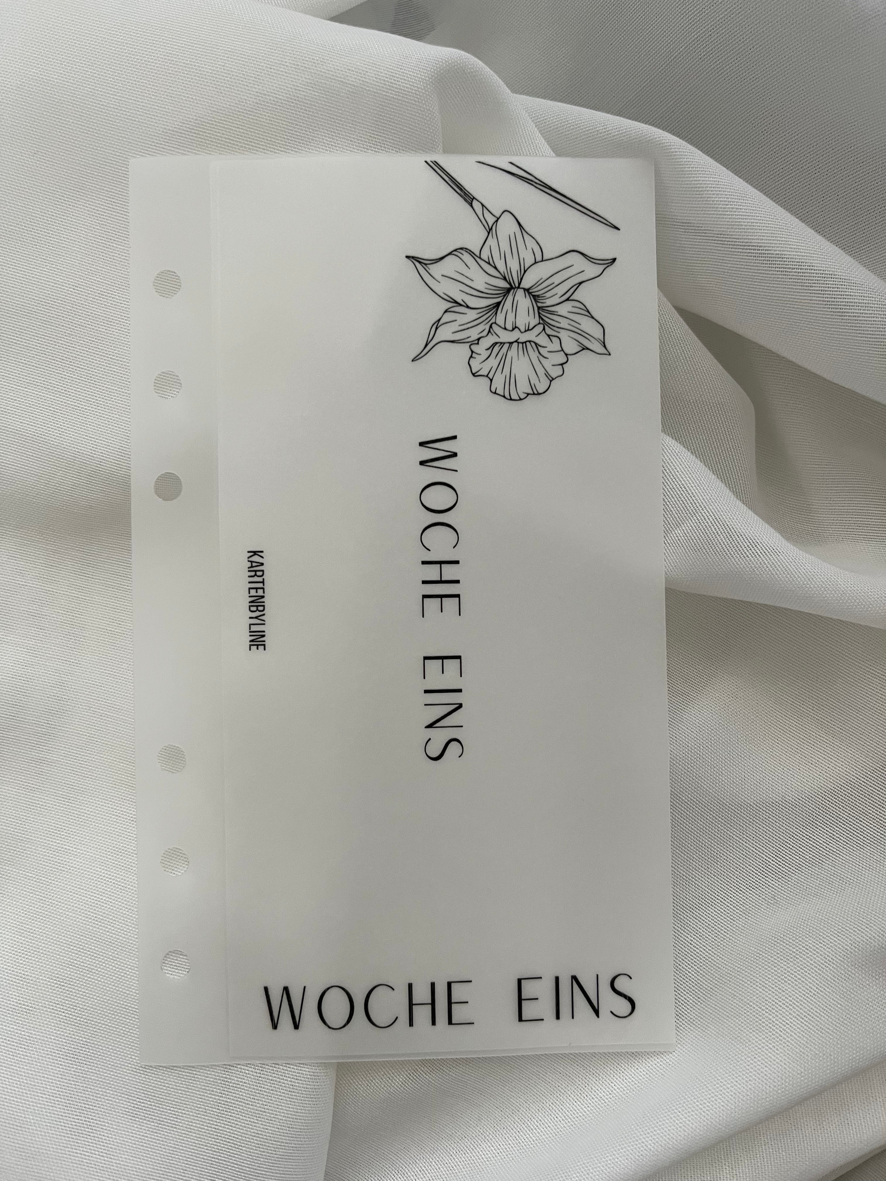 Zipperloser Geldumschlag matt frosty Blume mit Wunschkategorie doppelte Schrift