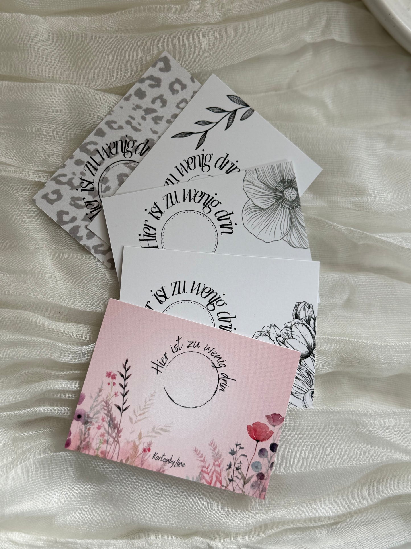 "Mehr oder weniger drin" Karten